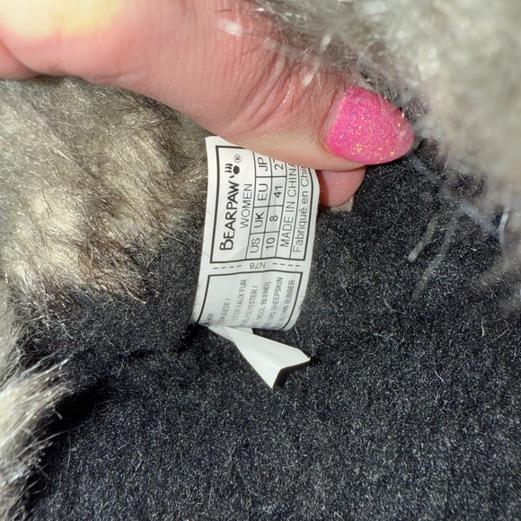 BearPaw Black Boots with Fur Trim - Picture 8 of 8